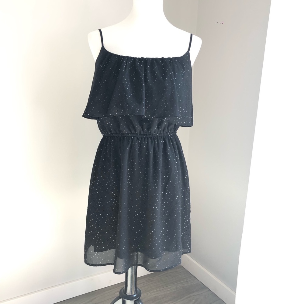 Lily Rose black mini dress with silver specks
